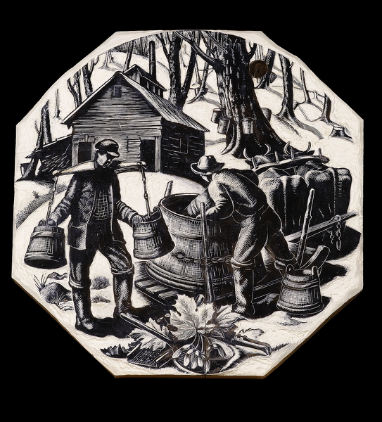 Artist Clare Leighton: Maple Sugaring, BPL610, 1949-50