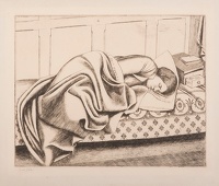 Artist Frederick Austin: Woman Sleeping (Cunard Line), 1932